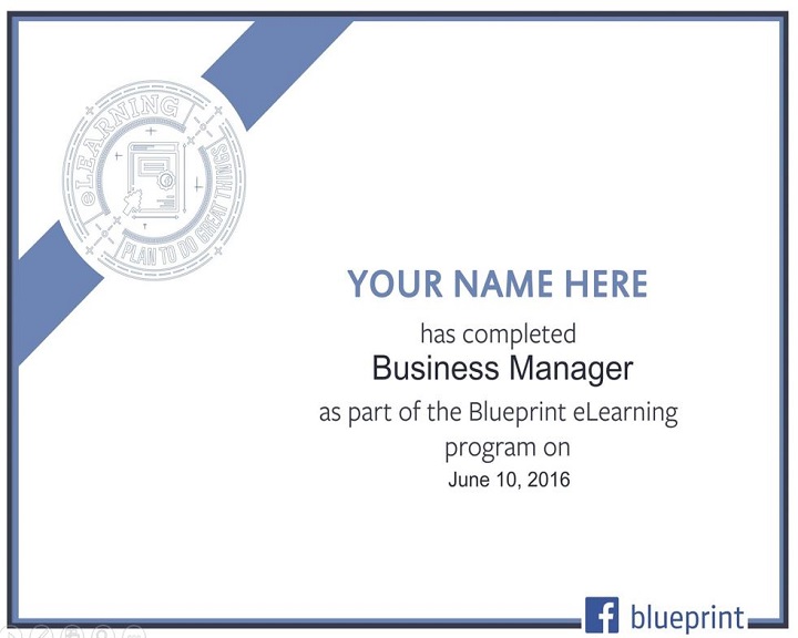 Facebook Blueprint Business Manager Certificate