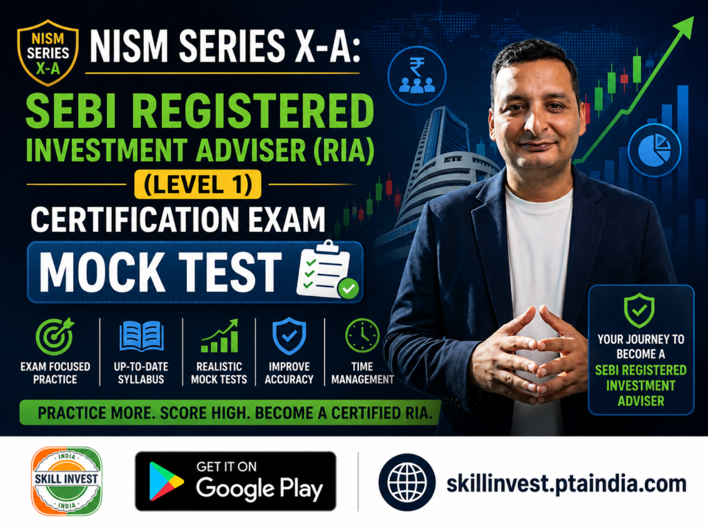 NISM Series X-A SEBI Registered Investment Adviser (RIA) (Level 1) Certification Exam Mock Test 800px 600px